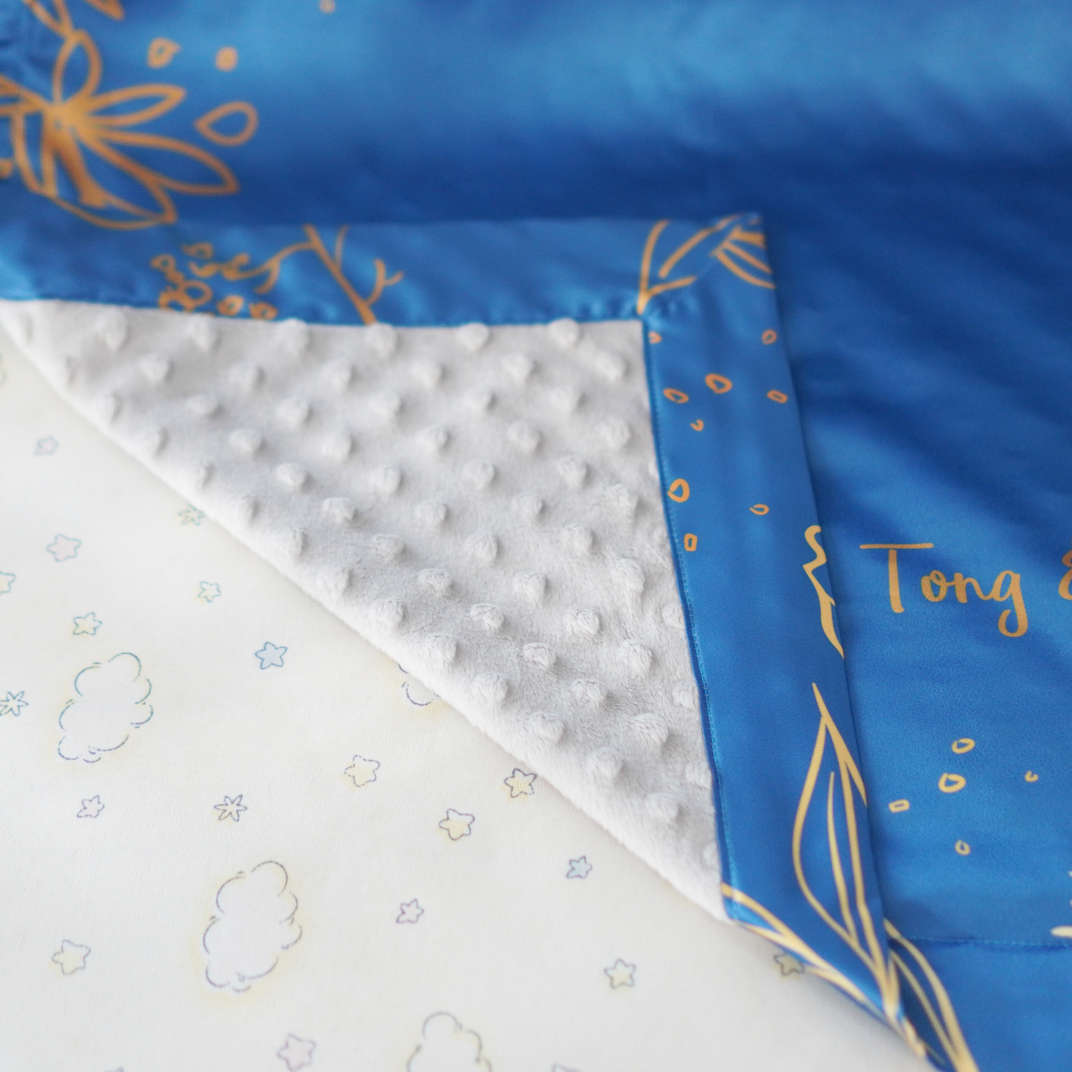 ผ้าห่ม Milestone ลาย Botanical - Navy