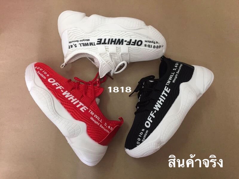 รองเท้าผ้าใบผ้าตาข่ายทรง Sport (สีดำ)