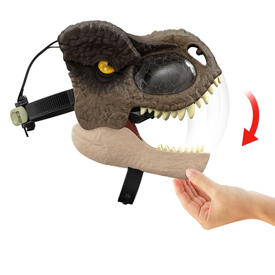 Mattel Jurassic World Tyrannosaurus Rex Chomp 'N Roar Mask (GWD71) แมทเทล จูราสสิค เวิลด์ ของเล่นแอ็กชั่นฟิกเกอร์ไดโนเสาร์ หน้ากาก ไทแรนโนซอรัส เร็กซ์ (ที. เร็กซ์)