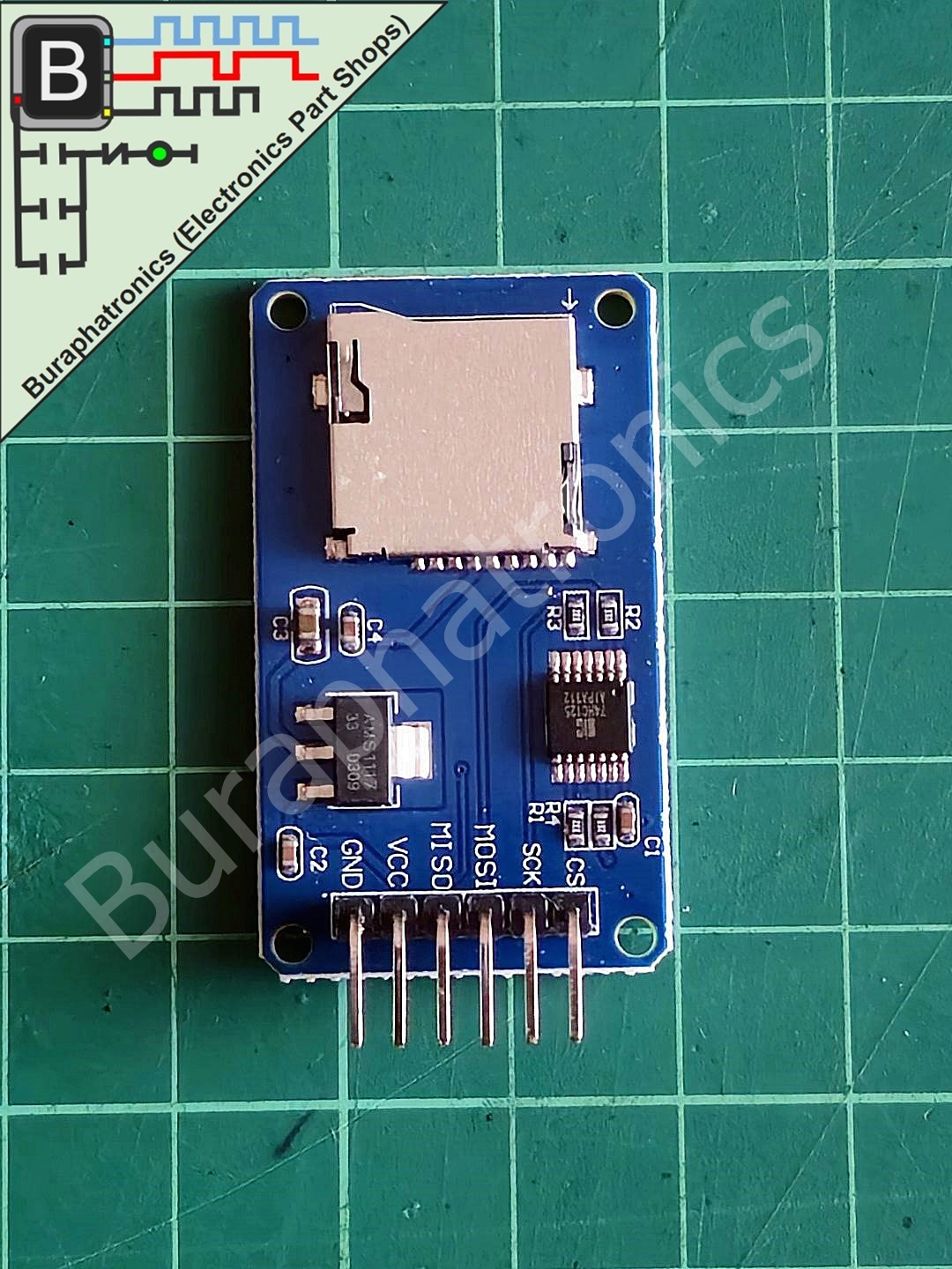 MicroSD card Module SPI Interface ( โมดูล อ่าน-เขียน Microsdcard ผ่าน SPI )