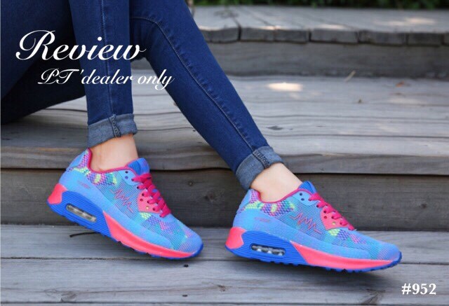 รองเท้าสไตล์ Nike Rainbow Sneakers (สีฟ้า)