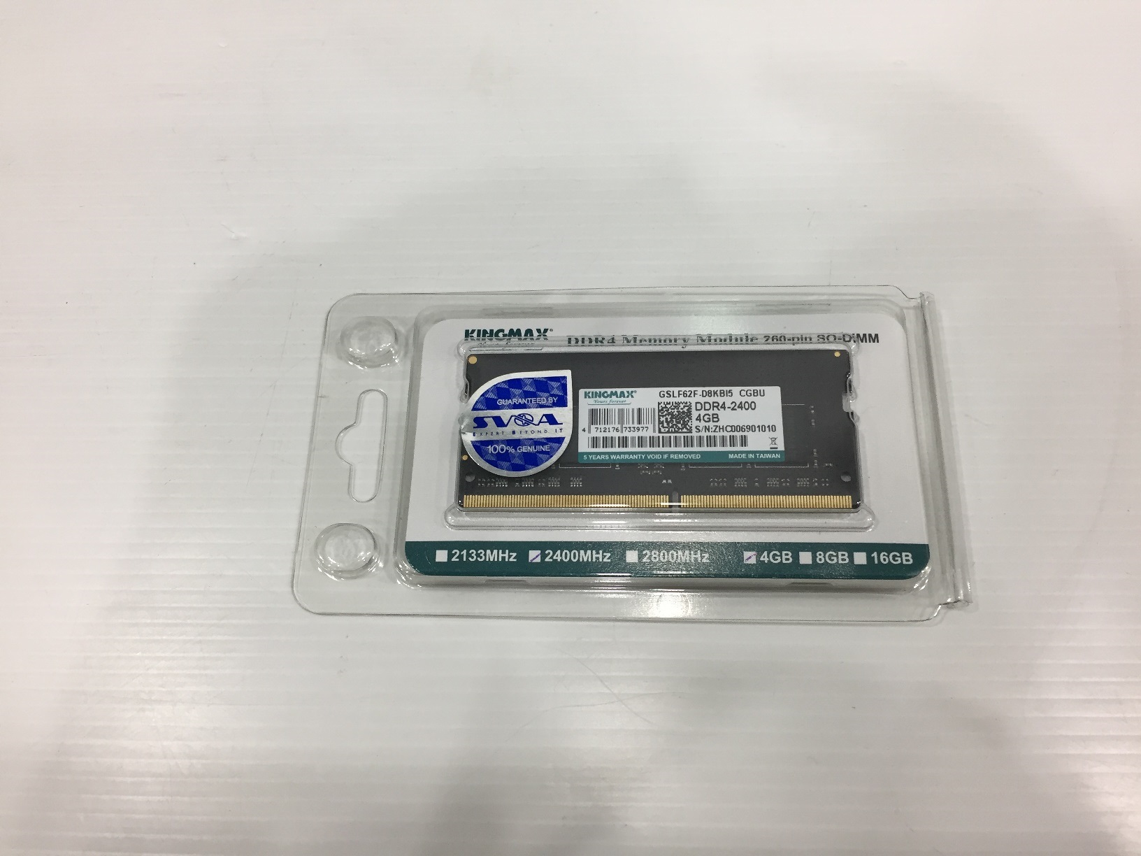 4GB. DDR-4 2400 KINGMAX Notebook