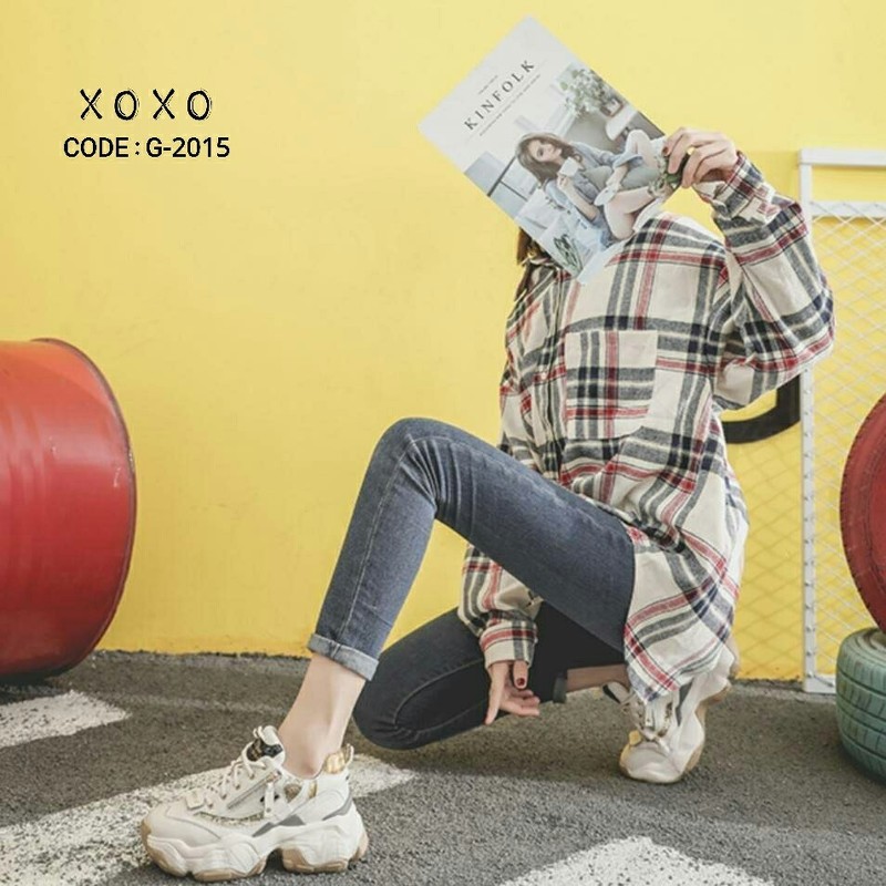 รองเท้าผ้าใบทรงเทย์แต่งซิปข้าง