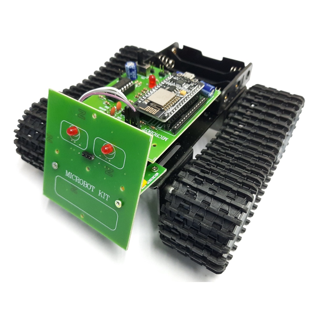 MB111 หุ่นยนต์ MICROBOT รถถังตีนตะขาบ เขียนโปรแกรมและควบคุมด้วย WiFi (ตัวถังโลหะ)