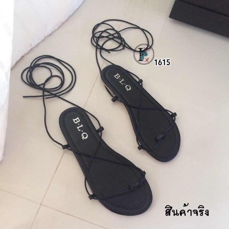 รองเท้าแตะพันข้อ (สีครีม)
