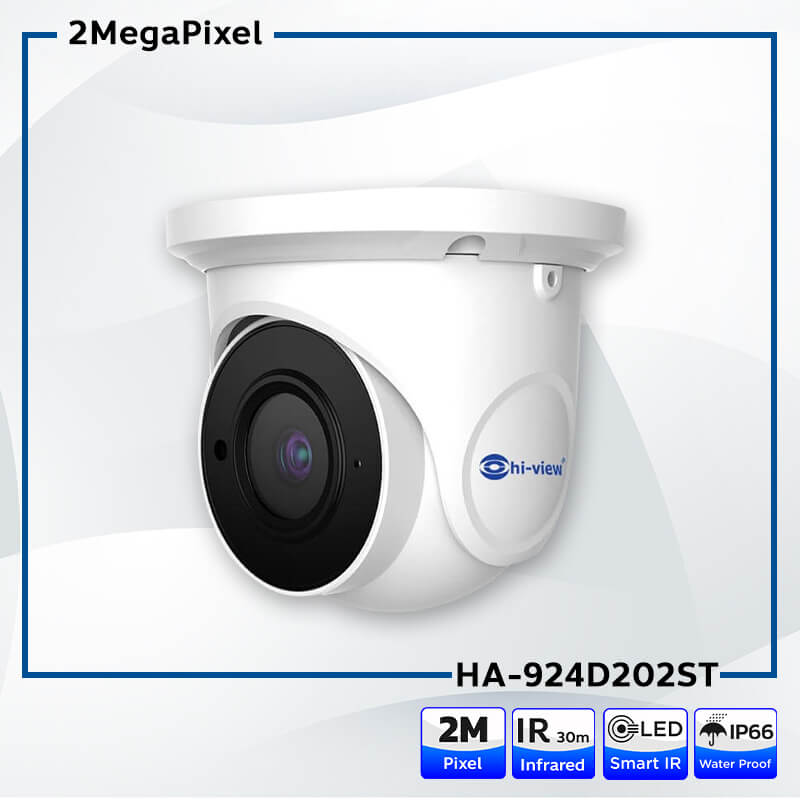 ขายถูก Hiview HA-924D202ST กล้องวงจรปิดไฮวิว 2 ล้านพิกเซล ใช้งานภายใน บันทึกภาพสีแม้แสงน้อย (Hiview Dome Starlight Camera 2 MP 4 in 1) ประกันศูนย์