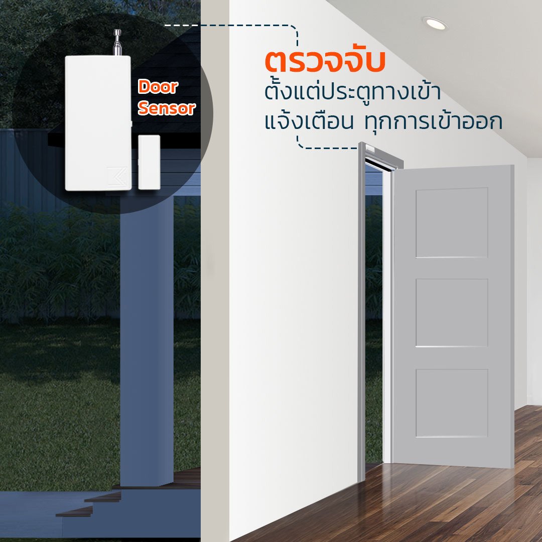 ขายถูก Hiview ชุดกันขโมยไร้สาย ระบบกันขโมยบ้านไร้สาย LORA Hi-view รุ่น HSM-HOMEKIT-LR ประกันศูนย์