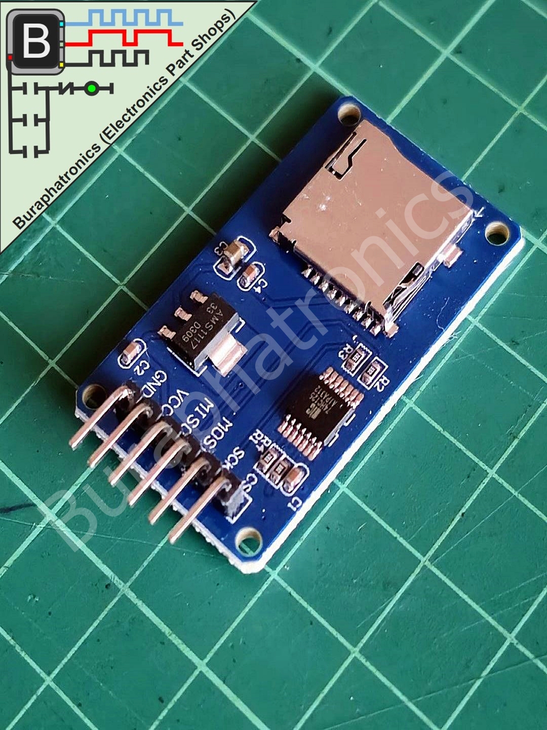 MicroSD card Module SPI Interface ( โมดูล อ่าน-เขียน Microsdcard ผ่าน SPI )