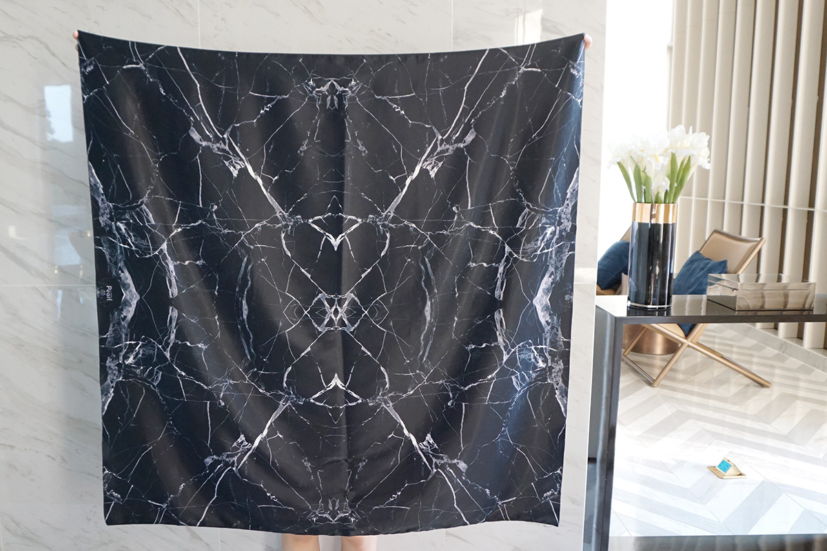 ผ้าพันคอ ลาย หินอ่อน - Black Marble พร้อมส่ง