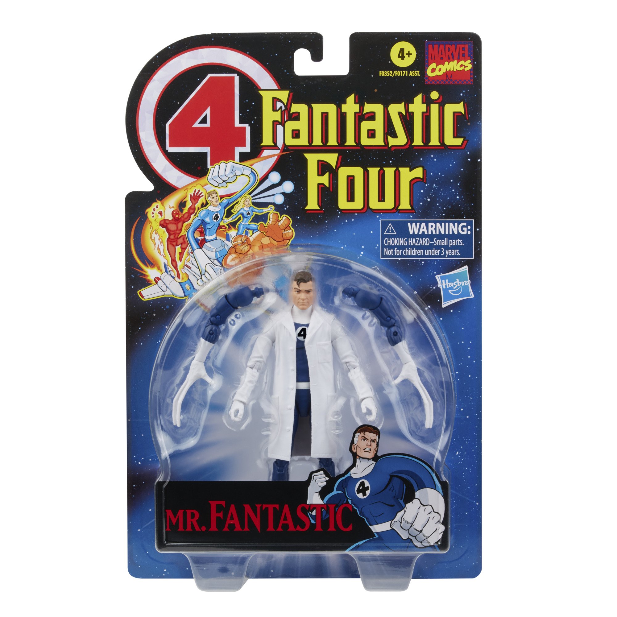Hasbro Marvel Legends Series Retro Fantastic Four Mr. Fantastic 6-Inch Action Figure ฮาสโบร มาร์เวล เลเจนด์ แฟนแทสติก โฟร์ หุ่นโมเดลฟิกเกอร์ มิสเตอร์ แฟนแทสติก ขนาด 6 นิ้ว ลิขสิทธิ์แท้