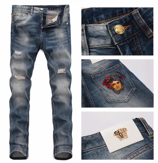 001009 ยีนส์ Ajaz James Style Versace Italy New Summer 2019 Jeans Denim Slim feet Size 28-38