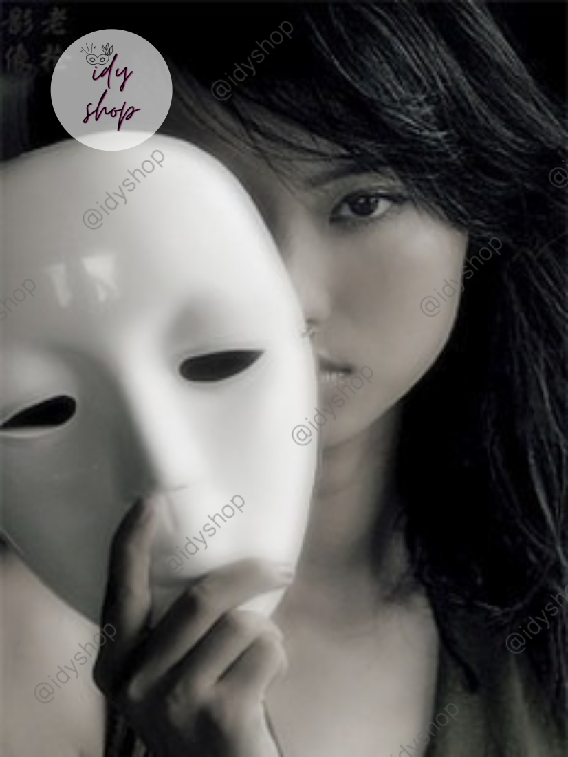 หน้ากากหน้าขาว หน้ากากผี หน้ากากผู้หญิง ปาร์ตี้ ฮาโลวีน ผี idyshop