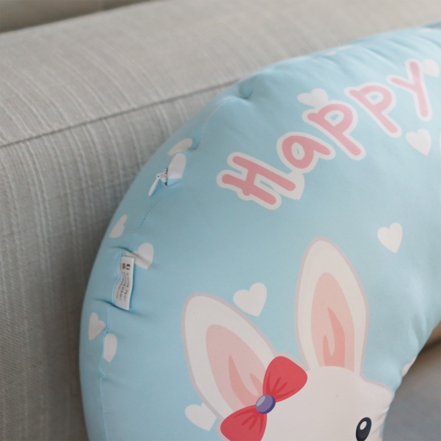 หมอนรองให้นม Nursing Pillow แบบพร้อมส่ง ลายกระต่ายสีฟ้า - Rabbit Girl - Blue