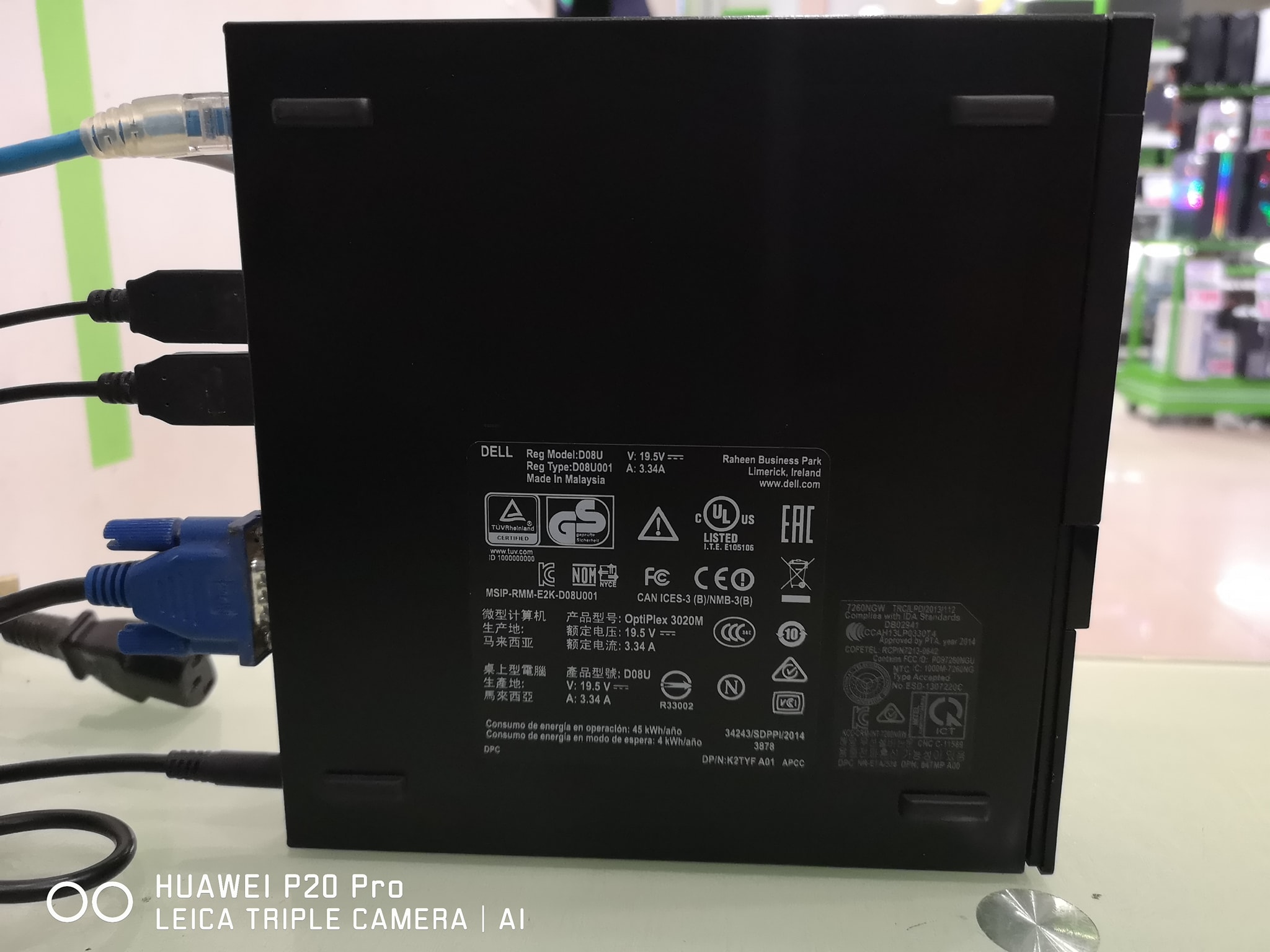 DELL OPTIPLEX 3020 MFF i5-4460T RAM8 HDD1TB. มือสอง