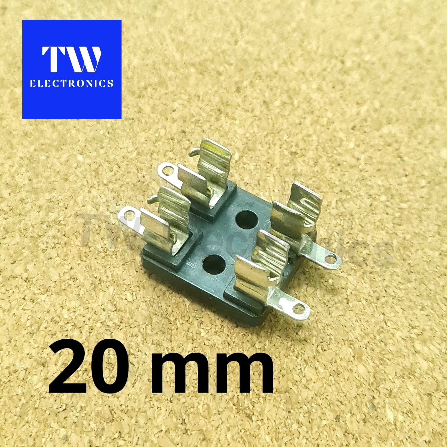 กระบะฟิวส์แก้ว 2 ช่อง (5×20mm) / TFH202