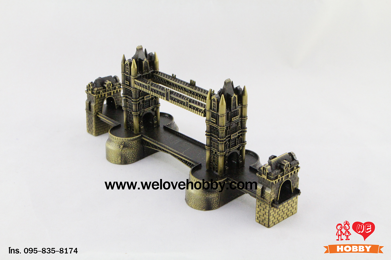 โมเดลแลนด์มาร์ค สะพานลอนดอน (London Tower Bridge) สูง 9 ซม.