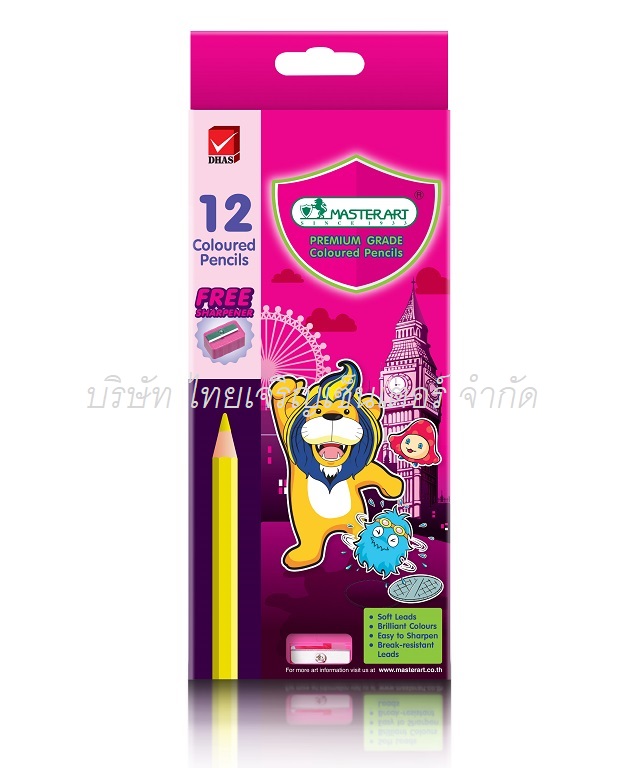 สีไม้ มาสเตอร์อาร์ต 12 สี ยาว (โหล)