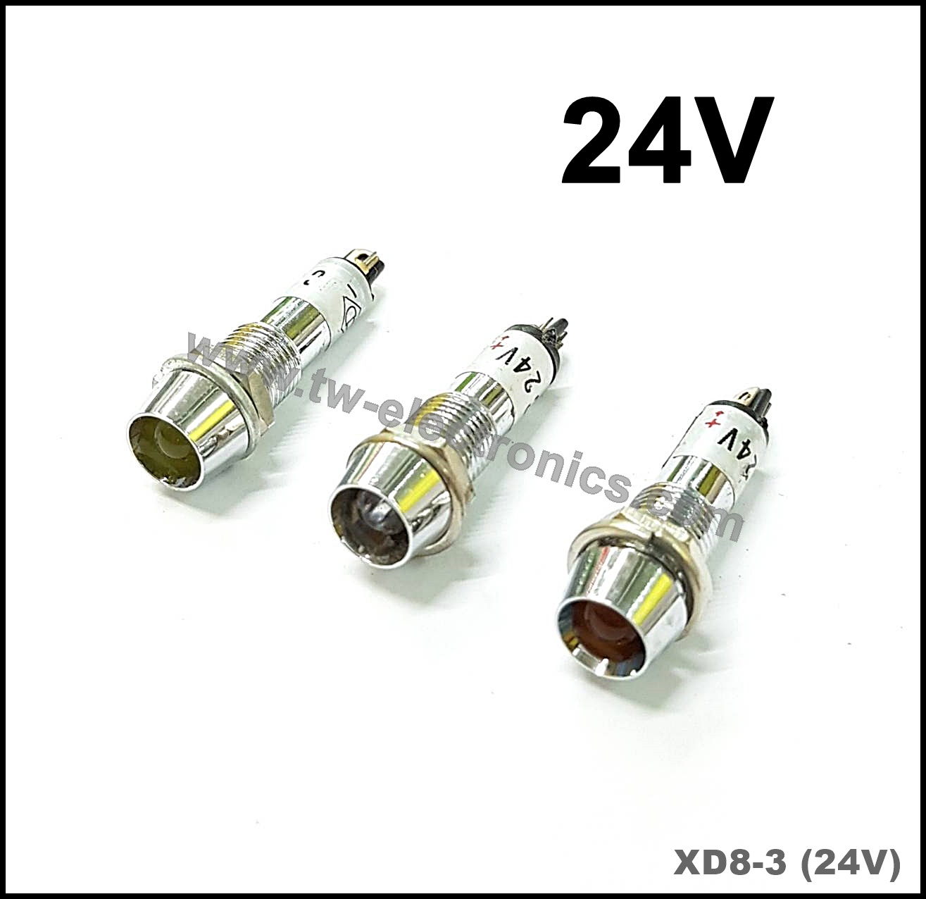 หลอดตู้คอนโทรล 8mm (24V) / XD8-3 Pilot Lamp