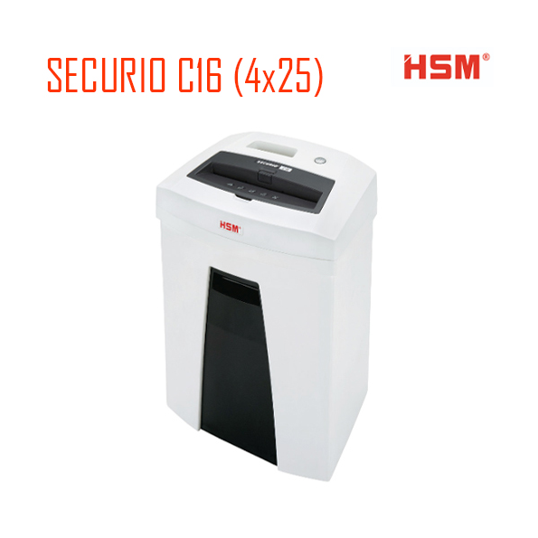 ขายถูก เครื่องทำลายเอกสาร HSM Securio C16 (4x25) 5-6 แผ่น ตัดเป็นชิ้น