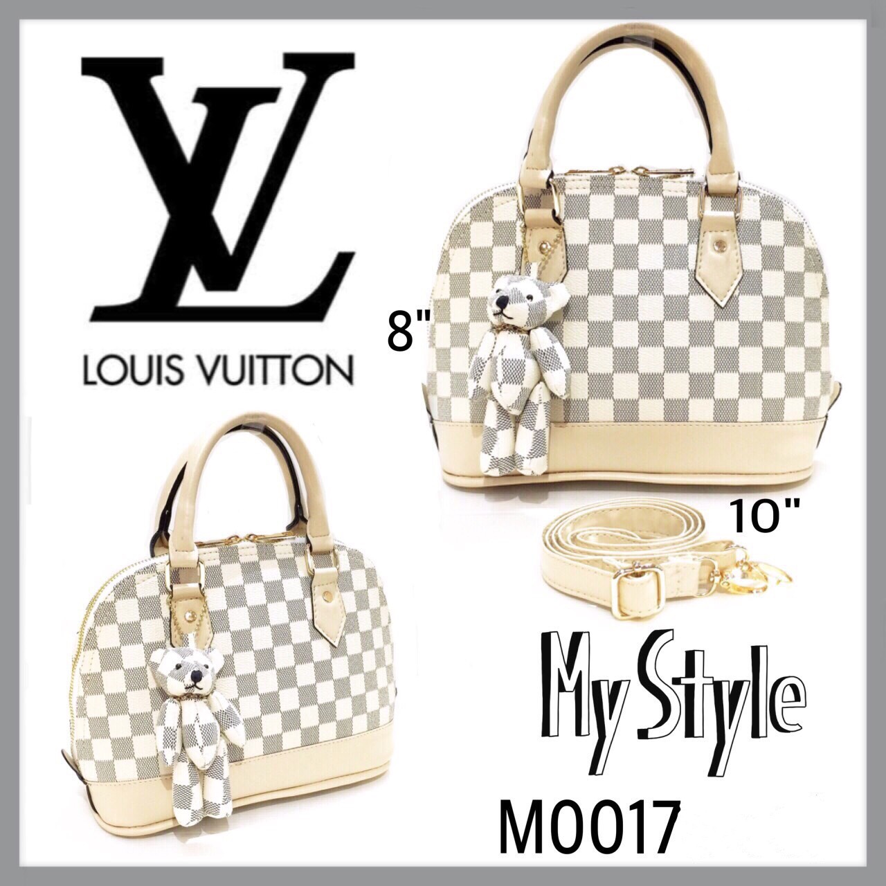 กระเป๋า Loius Damier Style (สีครีม)