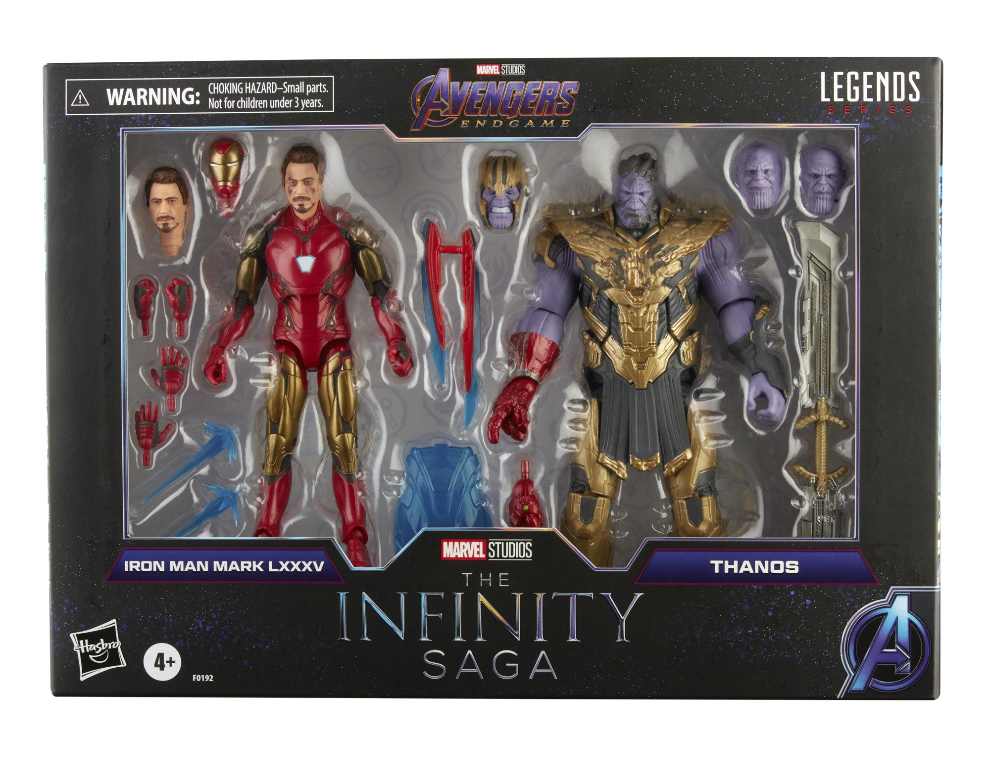 Hasbro Marvel Legends Series Iron Man Mark 85 vs. Thanos Avengers Infinity Saga 6-inch Scale Figure ฮาสโบร มาร์เวล เลเจนด์ หุ่นโมเดลฟิกเกอร์ ไอรอนแมน มาร์ค85 และ ธานอส ขนาด 6 นิ้ว ลิขสิทธิ์แท้
