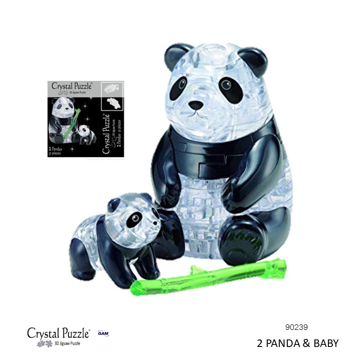 2 Panda Set : 51 pcs. / 3D CRYTAL PUZZLE
