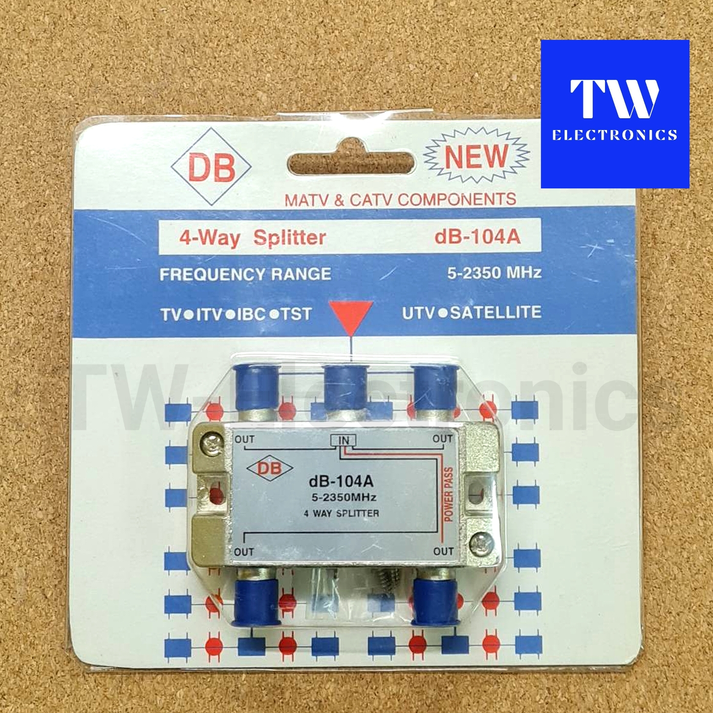 ตัวแยกสัญญาณ 4 ทาง / Splitter 4 way dB104-A