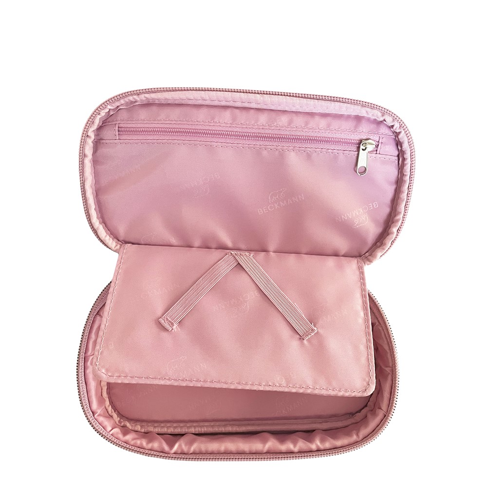 Oval pencil case, Pink Glitter