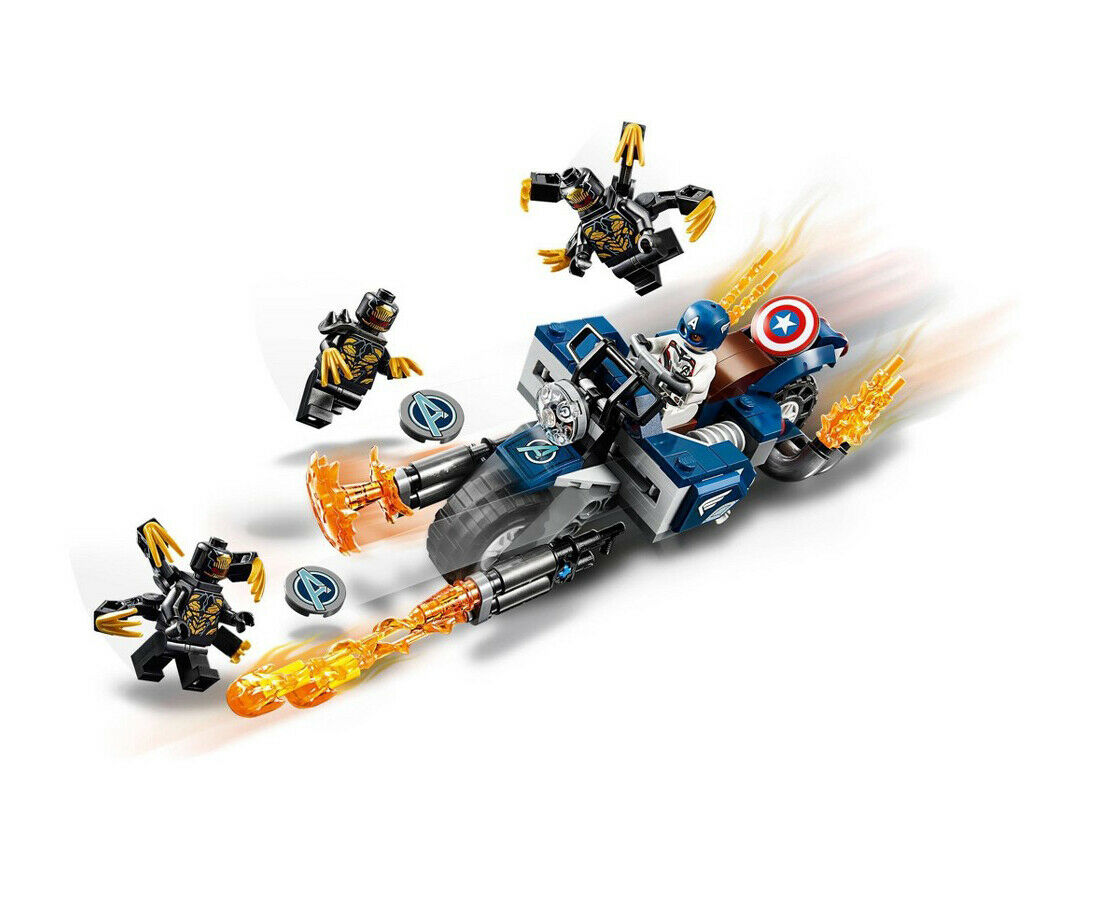LEGO ตัวต่อเสริมทักษะ Marvel Avengers End Game Captain America : Outriders Attack รุ่น 76123