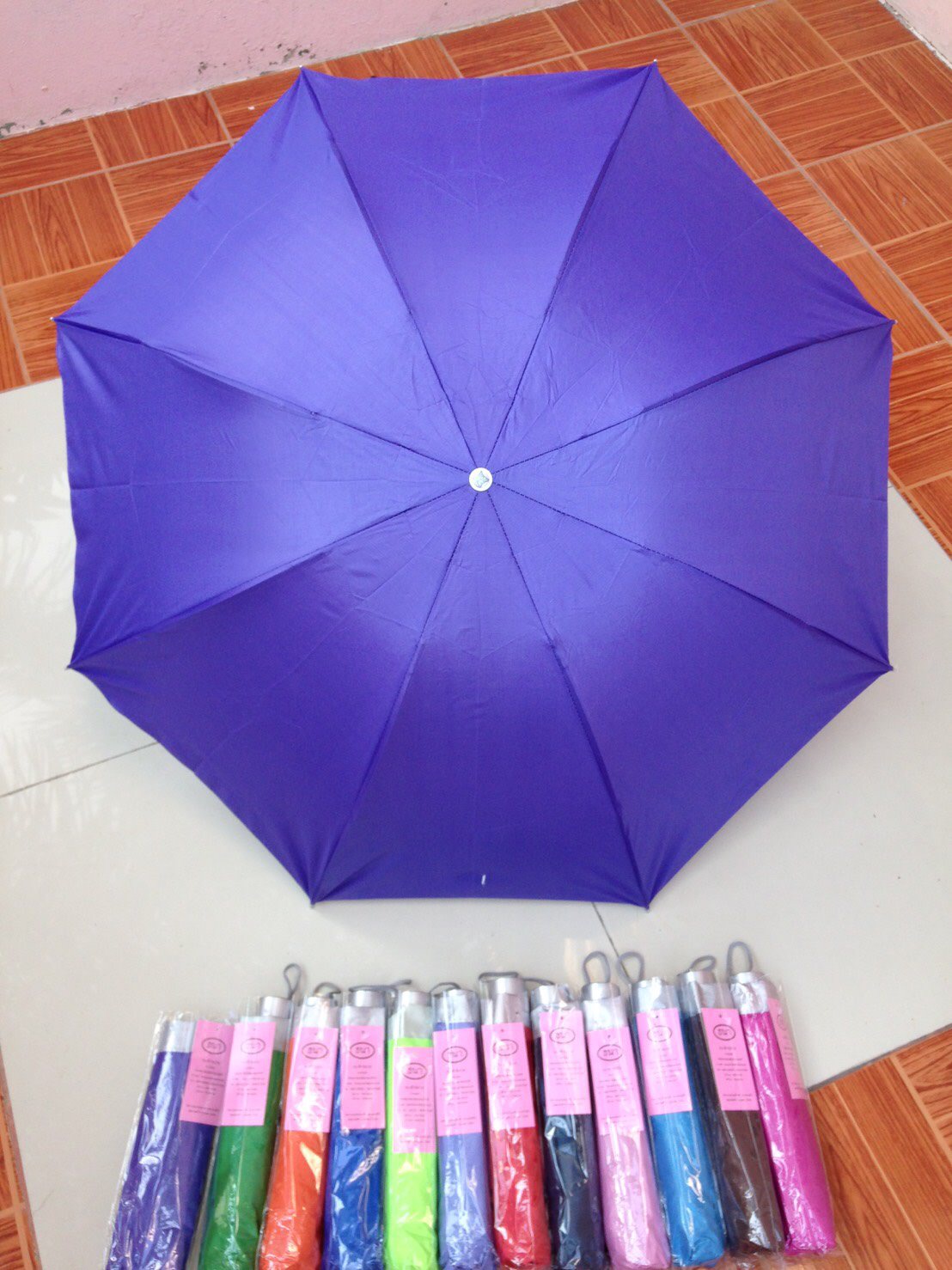 ร่มพับ3ตอนมียูวี8ก้าน