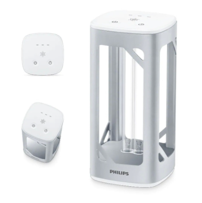 ขายถูก Philips โคมไฟแสง UV-C สำหรับยับยั้งเชื้อโรค แบบตั้งโต๊ะ - สีเงิน ผ่านการรับรองจาก สคบ