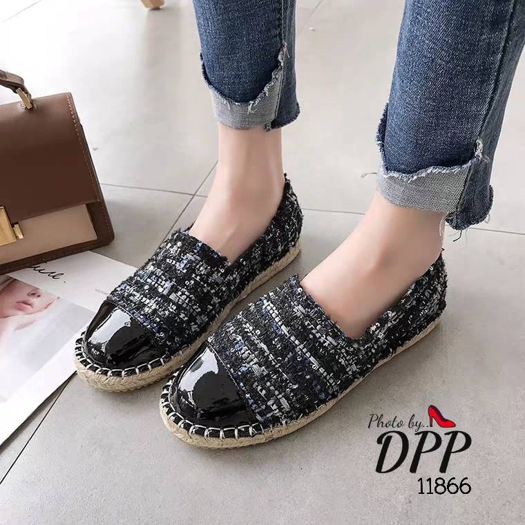 รองเท้า Slipper ผ้าทวิส (สีครีม)