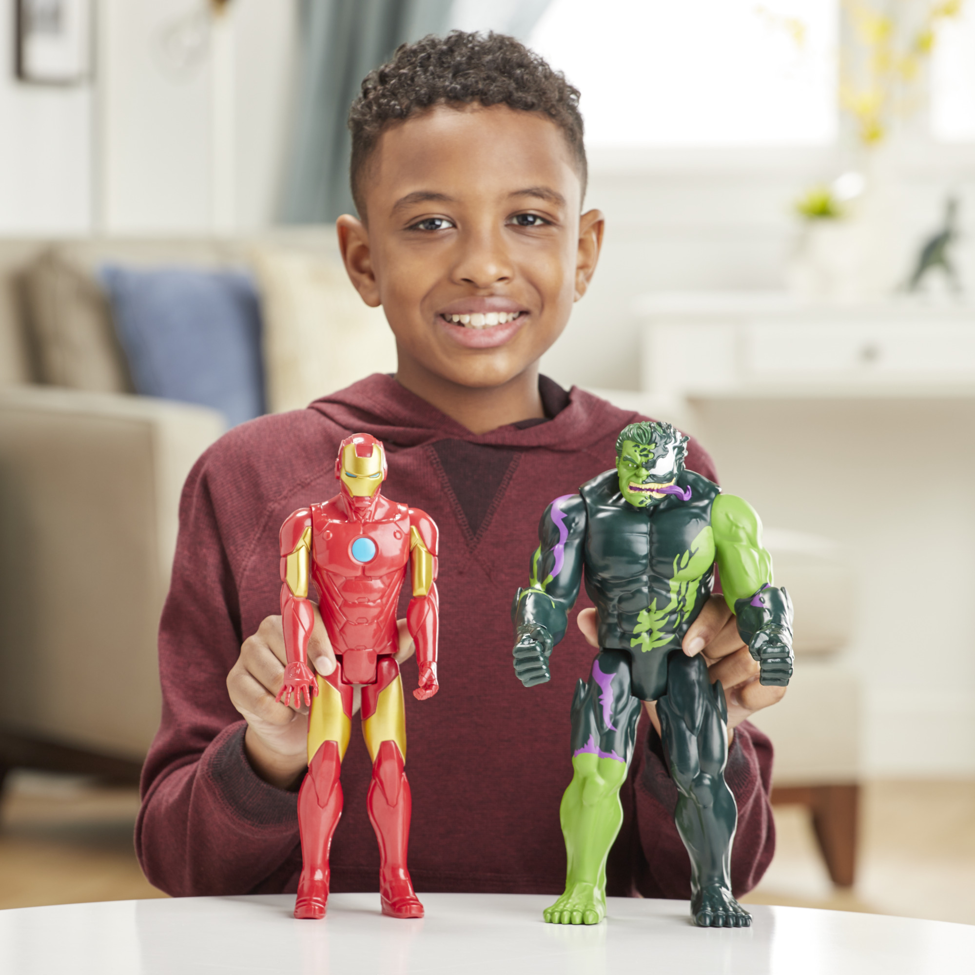 Hasbro Marvel Spider-Man Maximum Venom Titan Hero Iron Man and Venomized Hulk Figure ฮาสโบร มาร์เวล สไปเดอร์แมน แม็กซิมั่ม เวน่อม หุ่นโมเดลฟิกเกอร์ ไอรอนแมน และ เวน่อมไมซ์ ฮัลค์ ขนาด 12 นิ้ว ลิขสิทธิ์แท้