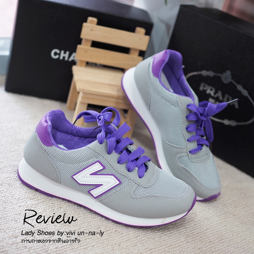 รองเท้าผ้าใบ Style NB ทรง sport (สีชมพู)