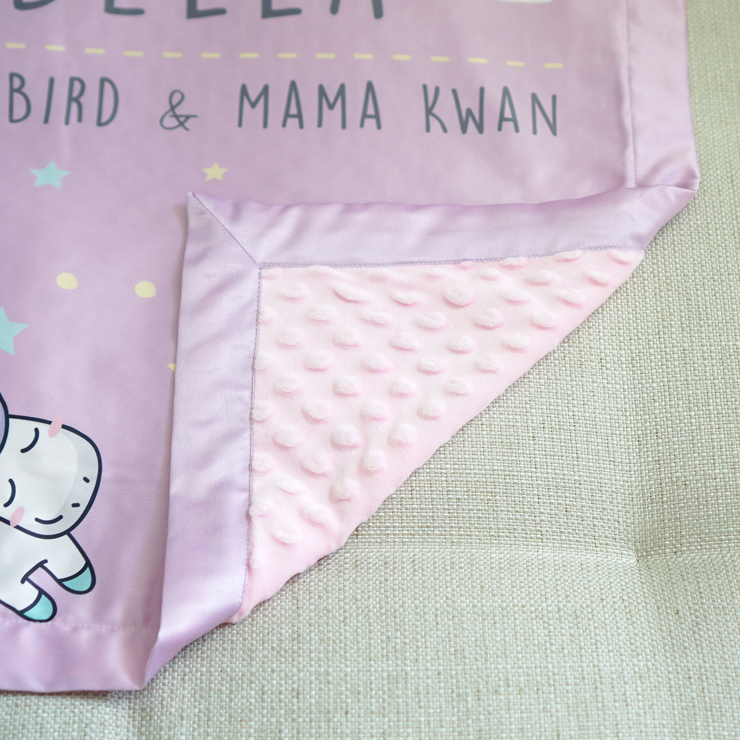 ผ้าห่ม สั่งทำใส่ชื่อ ลายยูนิคอร์น - Unicorn - Pink Lavender