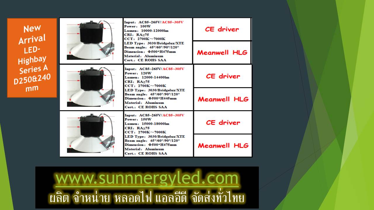 LED high bay light STC-QF-HBA150W