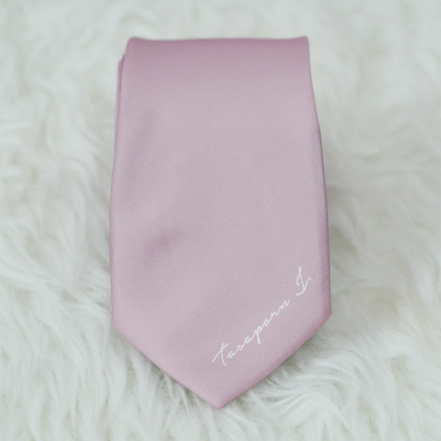 เนคไท สั่งทำใส่ชื่อ ขนาด 3" - Minimal - Pink
