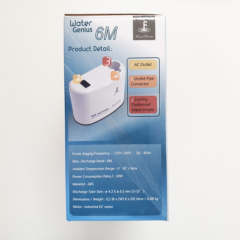 ปั๊มเดรนน้ำทิ้งแอร์ กาลักน้ำ King Pump รุ่น Water Genius