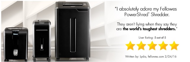 ขายถูก เครื่องทำลายเอกสาร Fellowes 485ci ทำลายครั้งละ 28-30 แผ่น แบบตัดละเอียด ( Cross Cut )