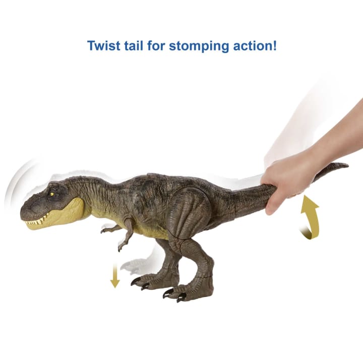 Mattel Jurassic World Stomp 'n Escape Tyrannosaurus Rex (GWD67) แมทเทล จูราสสิค เวิลด์ ของเล่นแอ็กชั่นฟิกเกอร์ไดโนเสาร์ ไทแรนโนซอรัส เร็กซ์ (ที. เร็กซ์)