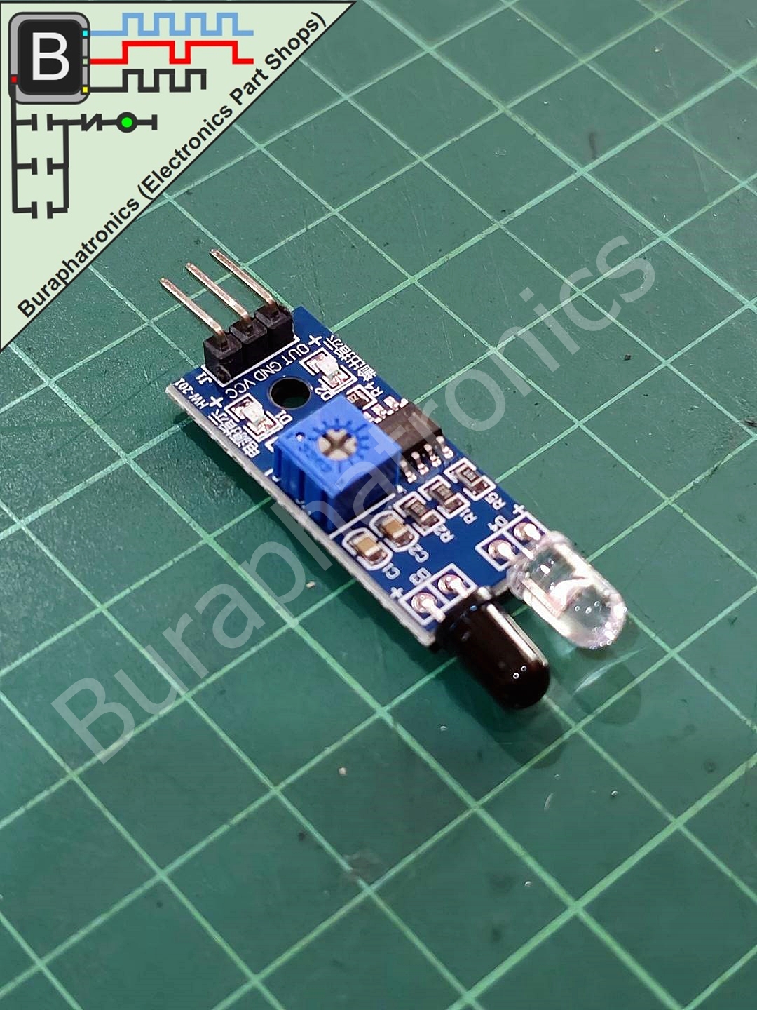 IR Infrared Sensor 3pin ( เซนเซอร์ตรวจจับ สีขาว-ดำ ตรวจจับวัตถุ )