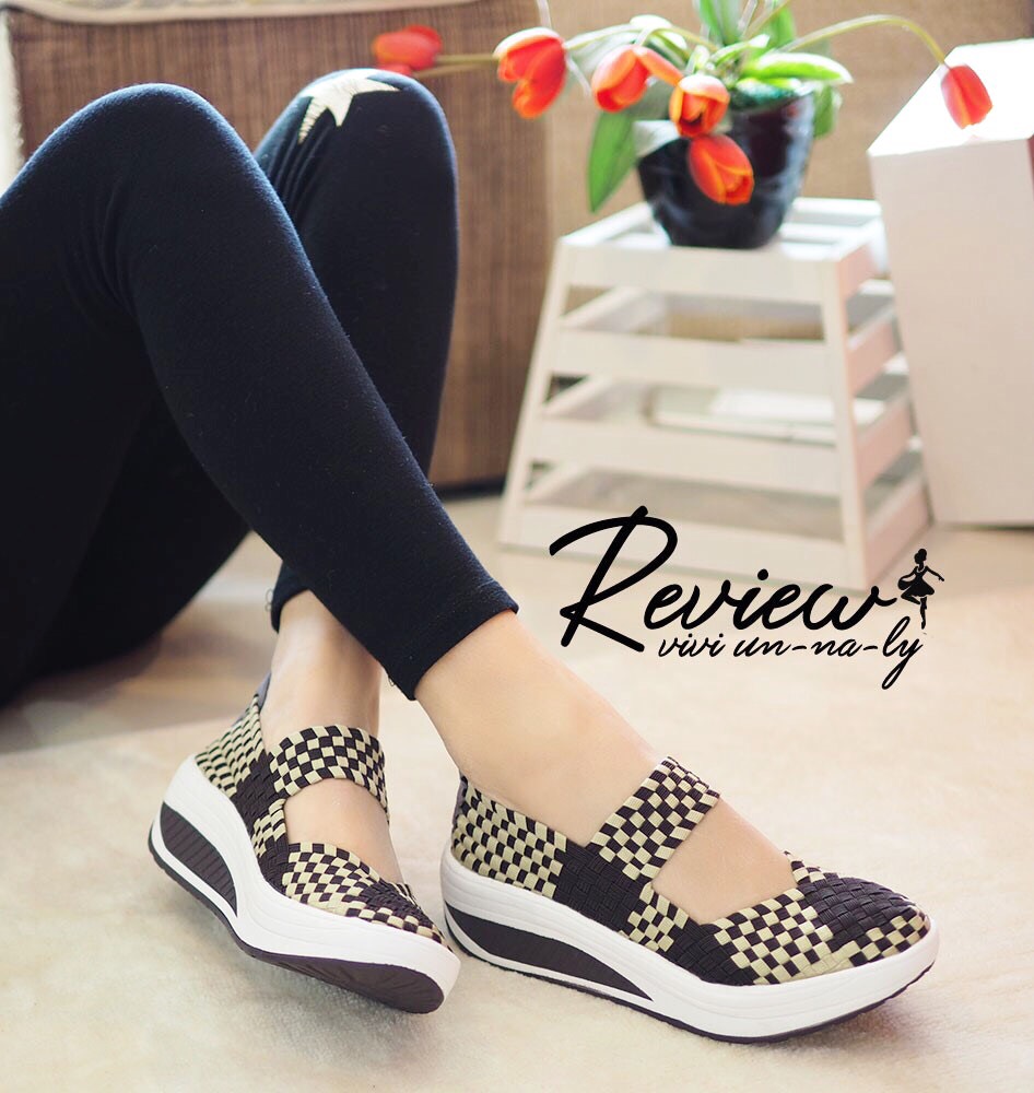 รองเท้าเพื่อสุขภาพเสริมส้นรุ่นสายคาด (สีส้ม)