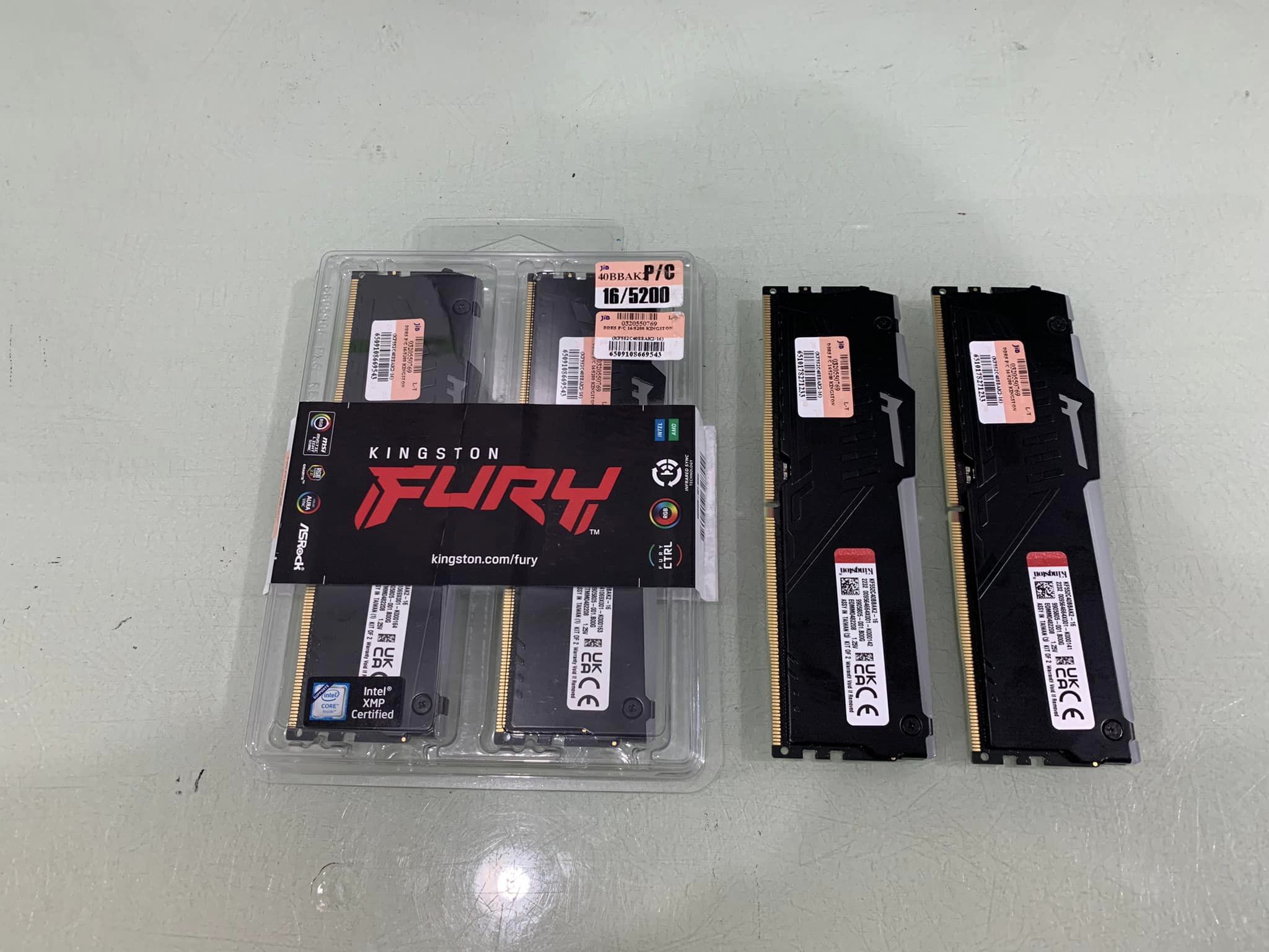 16GB (8GBx2) DDR5 5200MHz RAM KINGSTON FURY BEAST DDR5 RGB (BLACK) (KF552C40BBAK2-16)