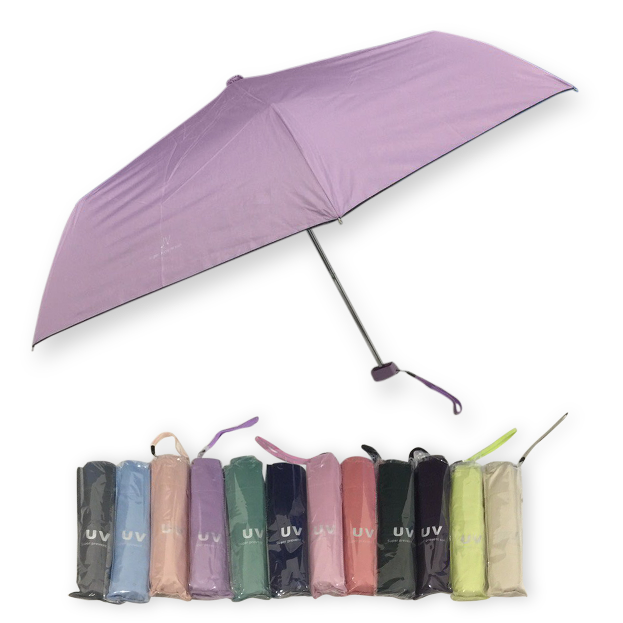 ร่มGBU3ตอนแบนเบารหัสGM345ยูวีดำ