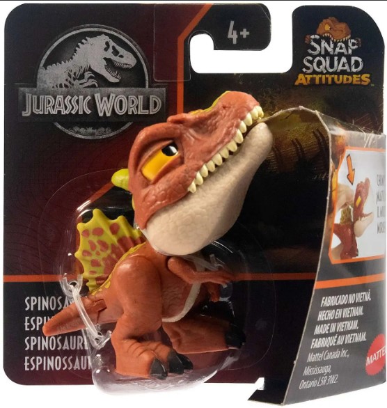 Mattel Jurassic World Snap Squad Attitudes Spinosaurus (HCM20) แมทเทล จูราสสิค เวิลด์ ของเล่นแอ็กชั่นฟิกเกอร์ไดโนเสาร์ สไปโนซอรัส