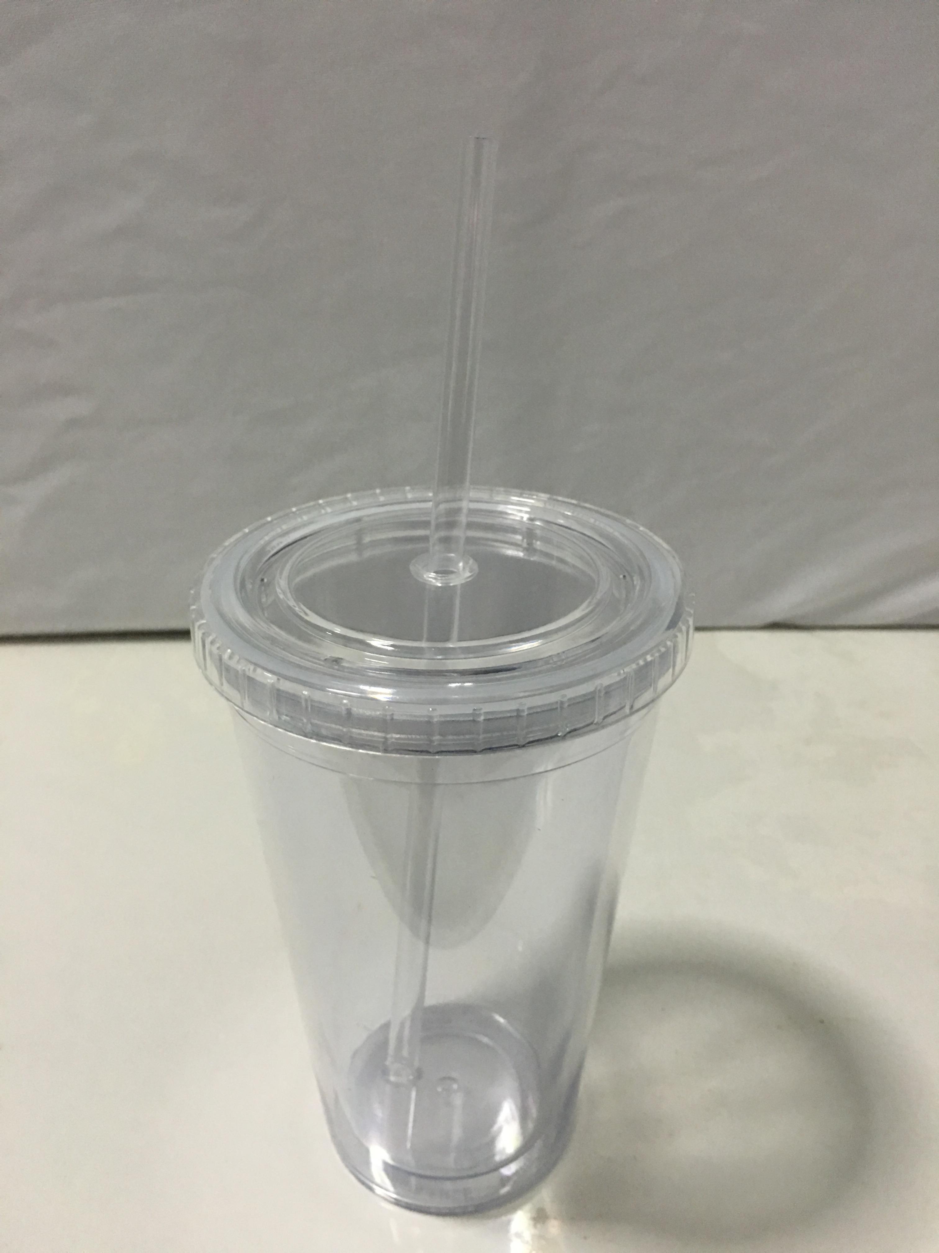 แก้วนํ้า พลาสติก 2 ชั้น 450 ml รหัส 1001