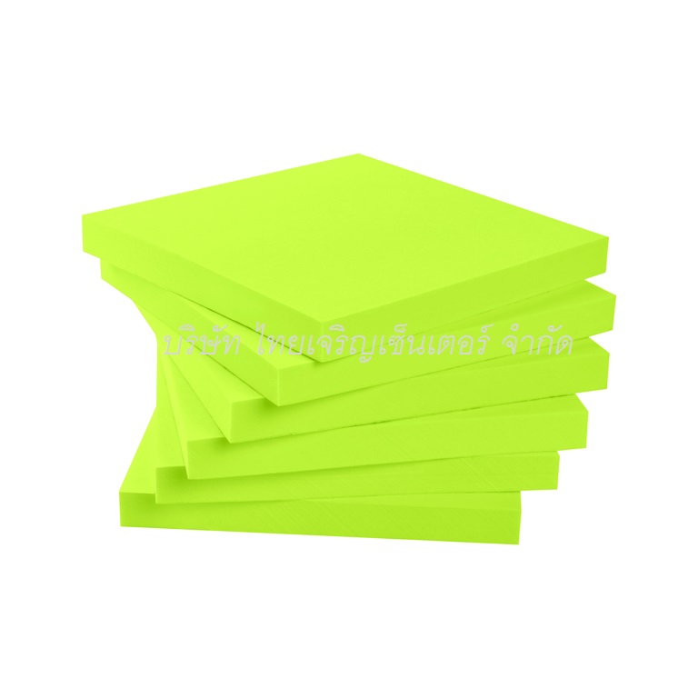 สติ๊กโก้โน๊ต โน๊ตกาว ตราช้าง 3x3 นิ้ว สีเขียวนีออน (โหล)