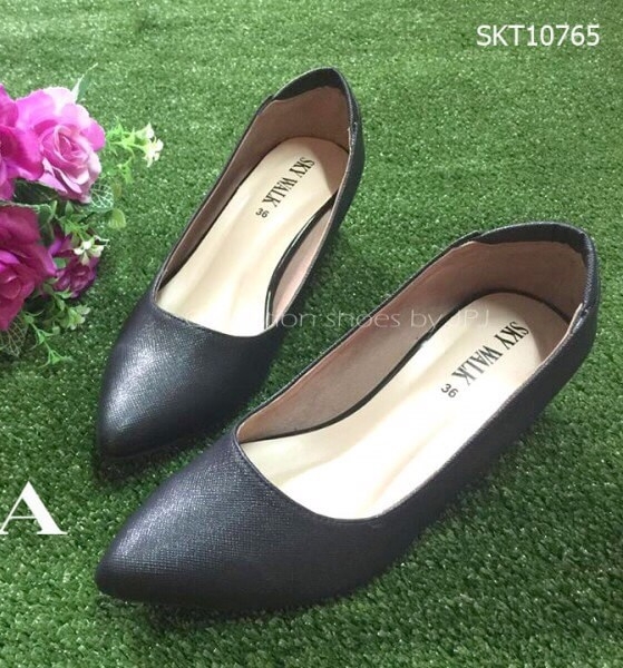 พร้อมส่ง : รองเท้าคัทชูสไตล์ Zara Gliter Flat (สีดำ)