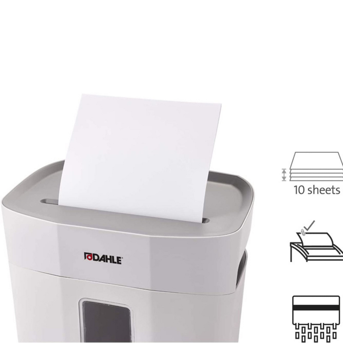 ขายถูก เครื่องทำลายเอกสาร DAHLE รุ่น 23140 ตัดครั้งละ 10 แผ่น/ครั้ง ( A4/80) ตัดละเอียด