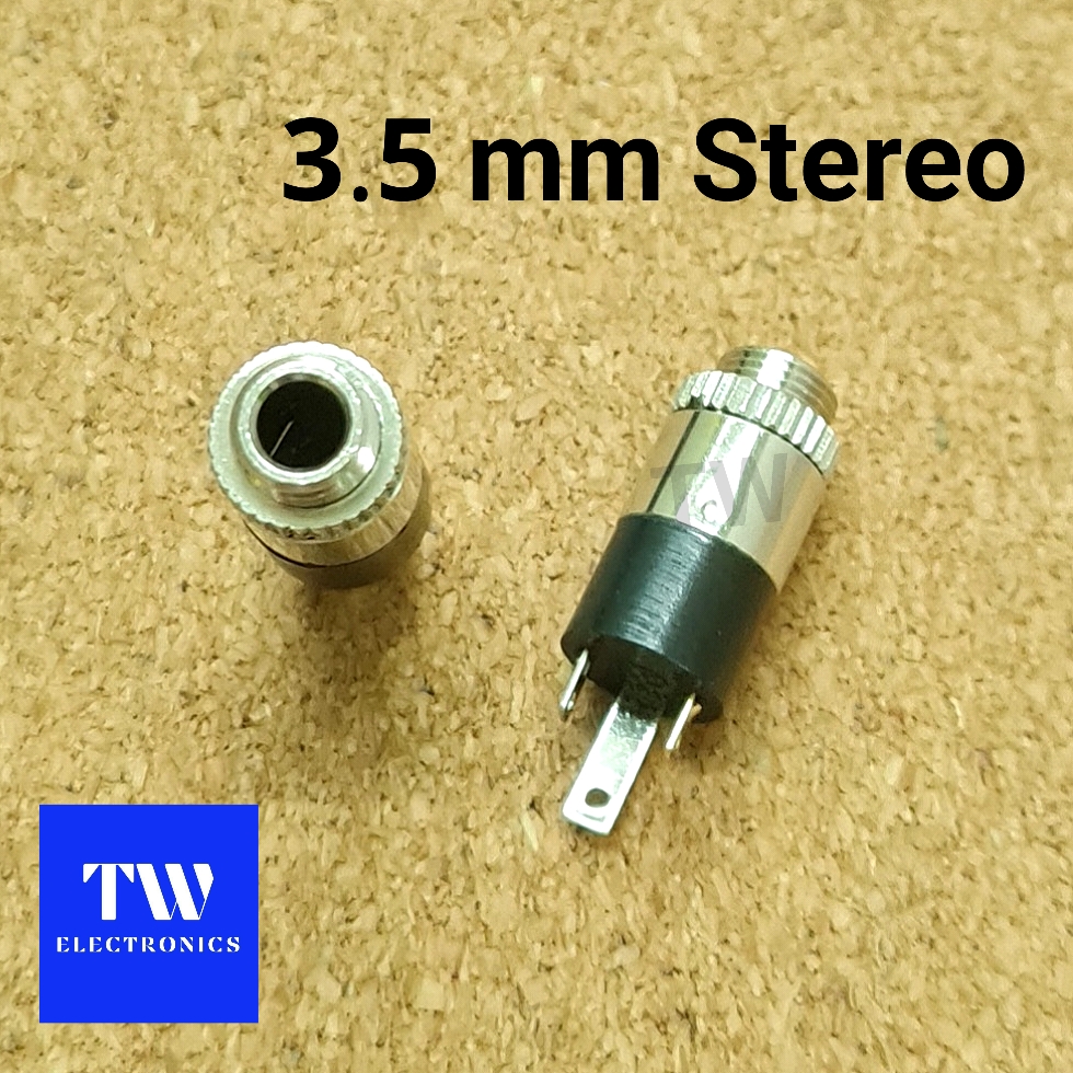 3.5mm Stereo ติดแท่น กลม 3ขา TAIWAN